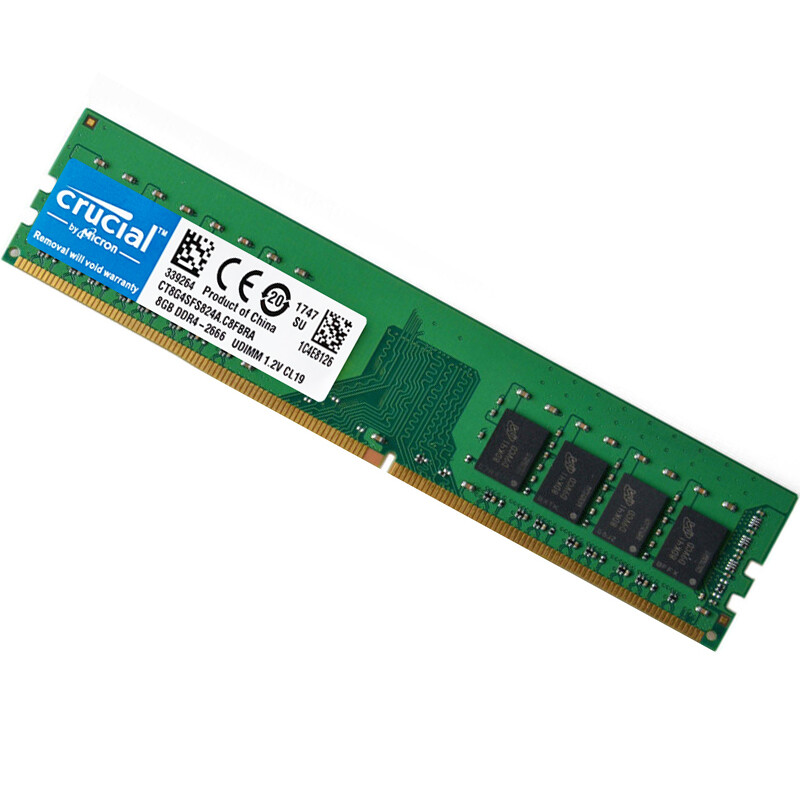 Crucial DDR4 8GB 2666 Mhz PC4-21300 288pins Desktop Memory Dimm Ram 1X8GB