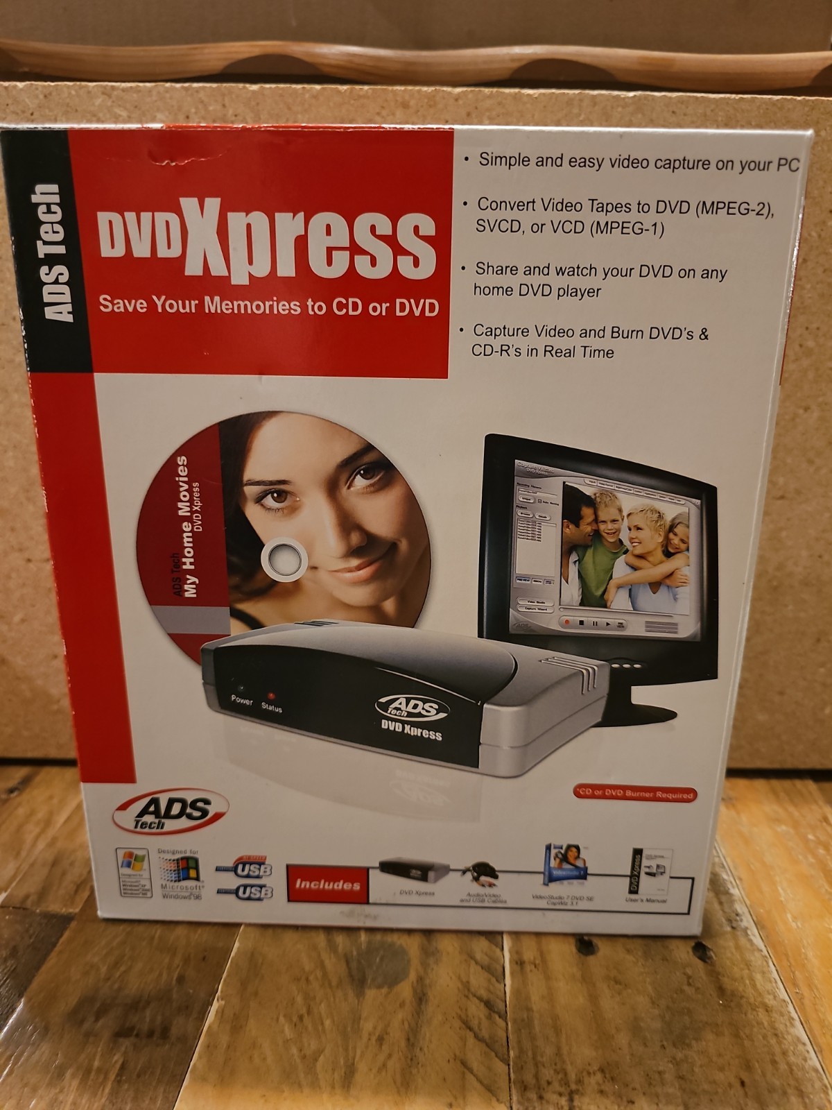 ADS Tech DVD Xpress USB 2.0 Video Capture RCA S-Video USBAV-701