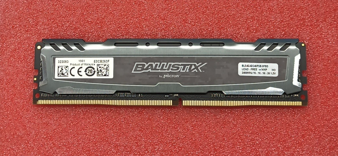 Used Micron BALLISTIX Sport 4GB RAM DDR4 2400MHz PC4-19200 BLS4G4D240FSB.8FBD