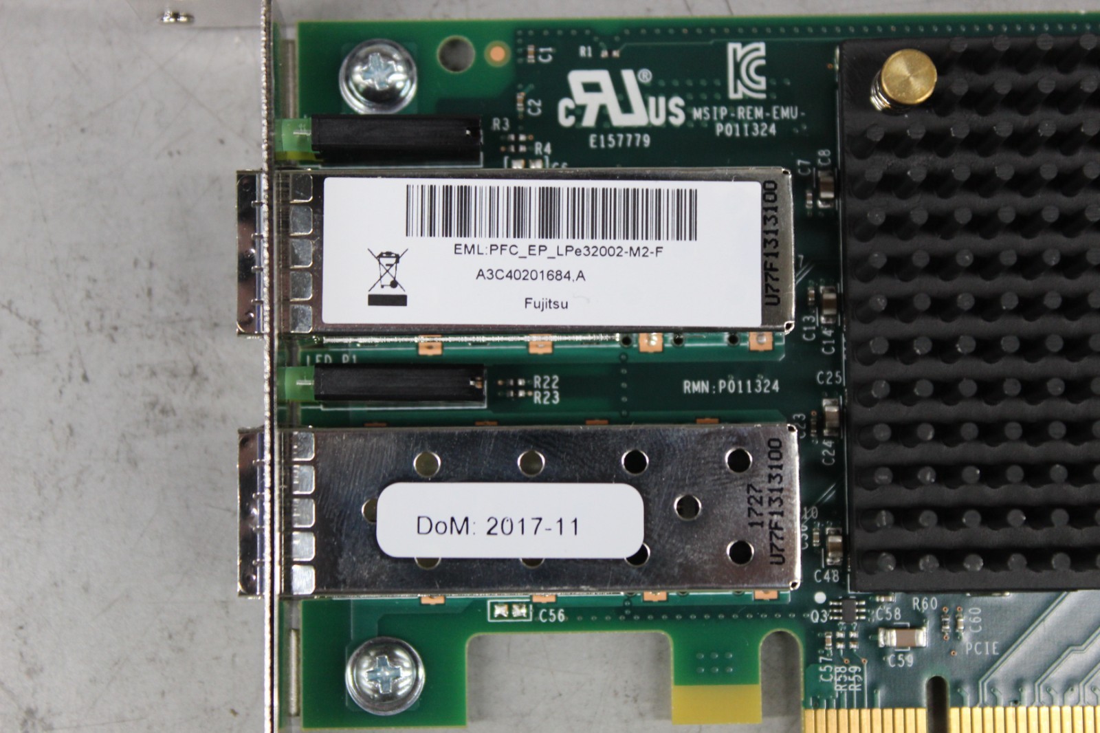 Emulex Fujitsu LPe32002-M2 32Gbps Dual Port Fibre Channel HBA Adapter Card