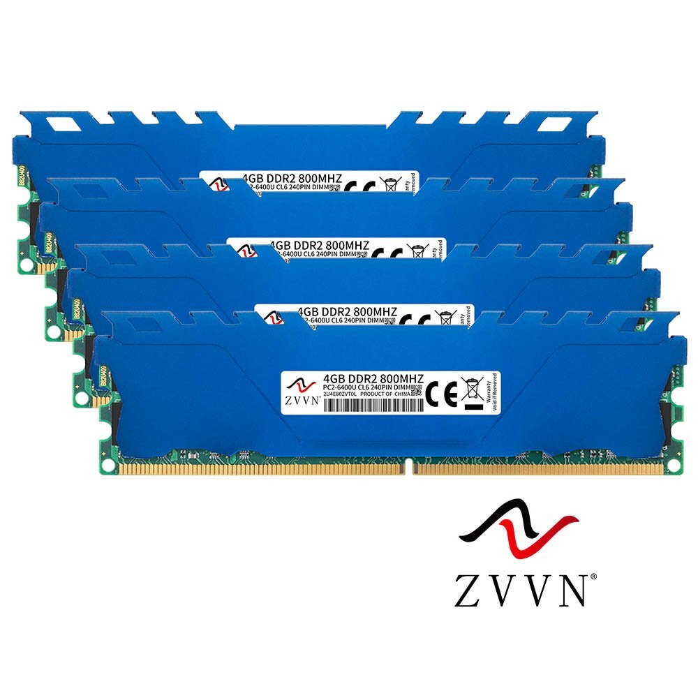 16GB 8GB 4GB DDR2 800MHz PC2-6400U CL6 240Pin intel DIMM Desktop Memory LOT Blue