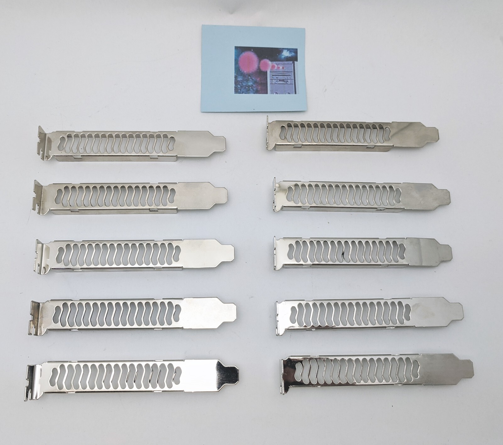 10-Pack Chrome PC Case PCI Addon Card Expansion Air Ventilated Slot Cover Plates