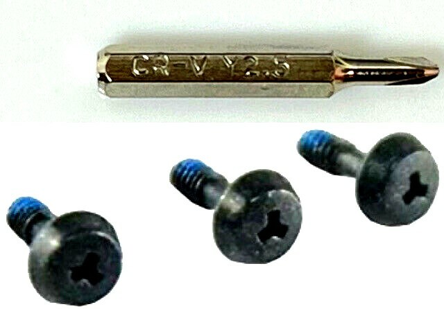 3Pcs FOR MacBook Pro A1342 A1286 Unibody Battery screws & Y2.5 Screwdriver Bit