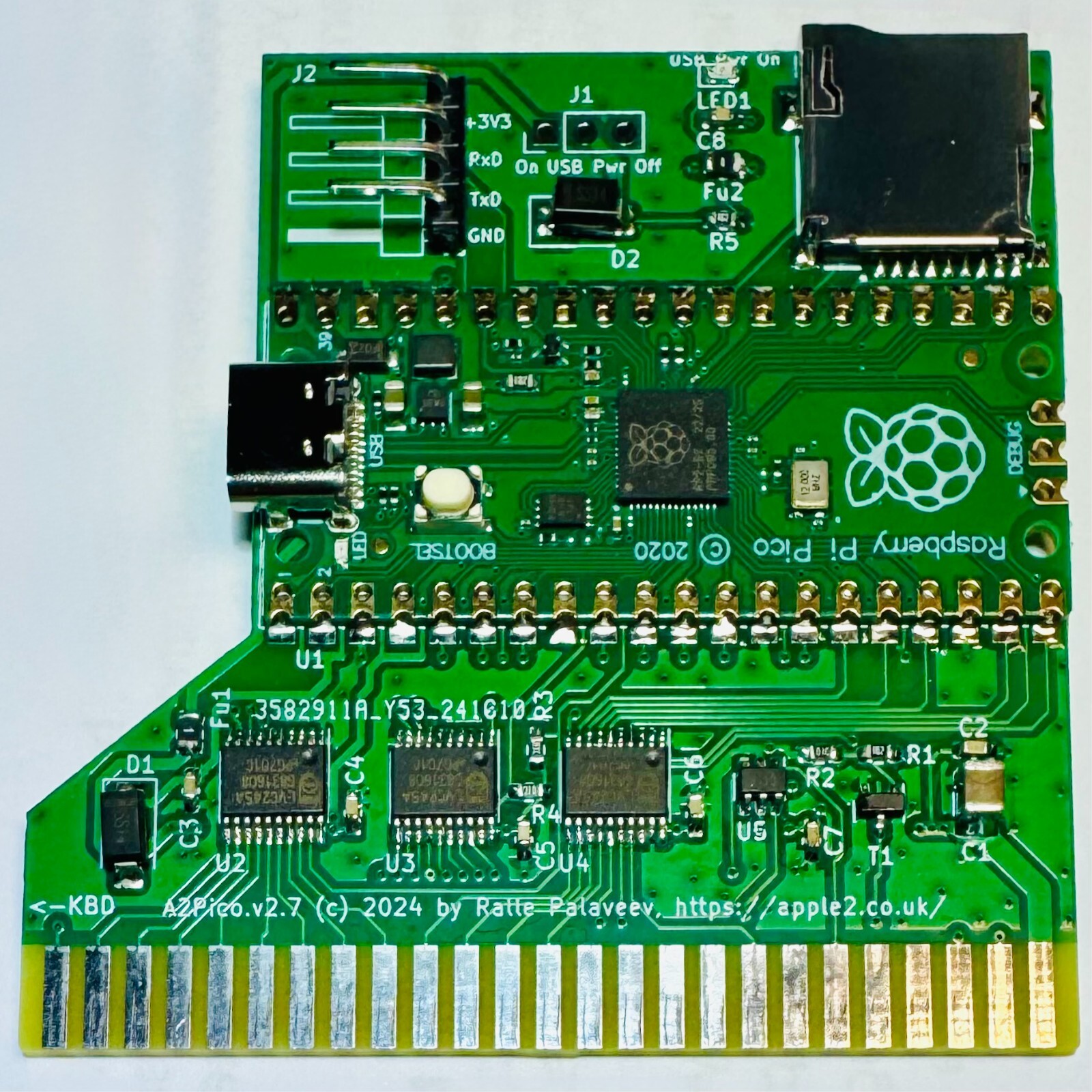 A2Pico – multifunctional Apple II peripheral card utilizing a Raspberry Pi Pico