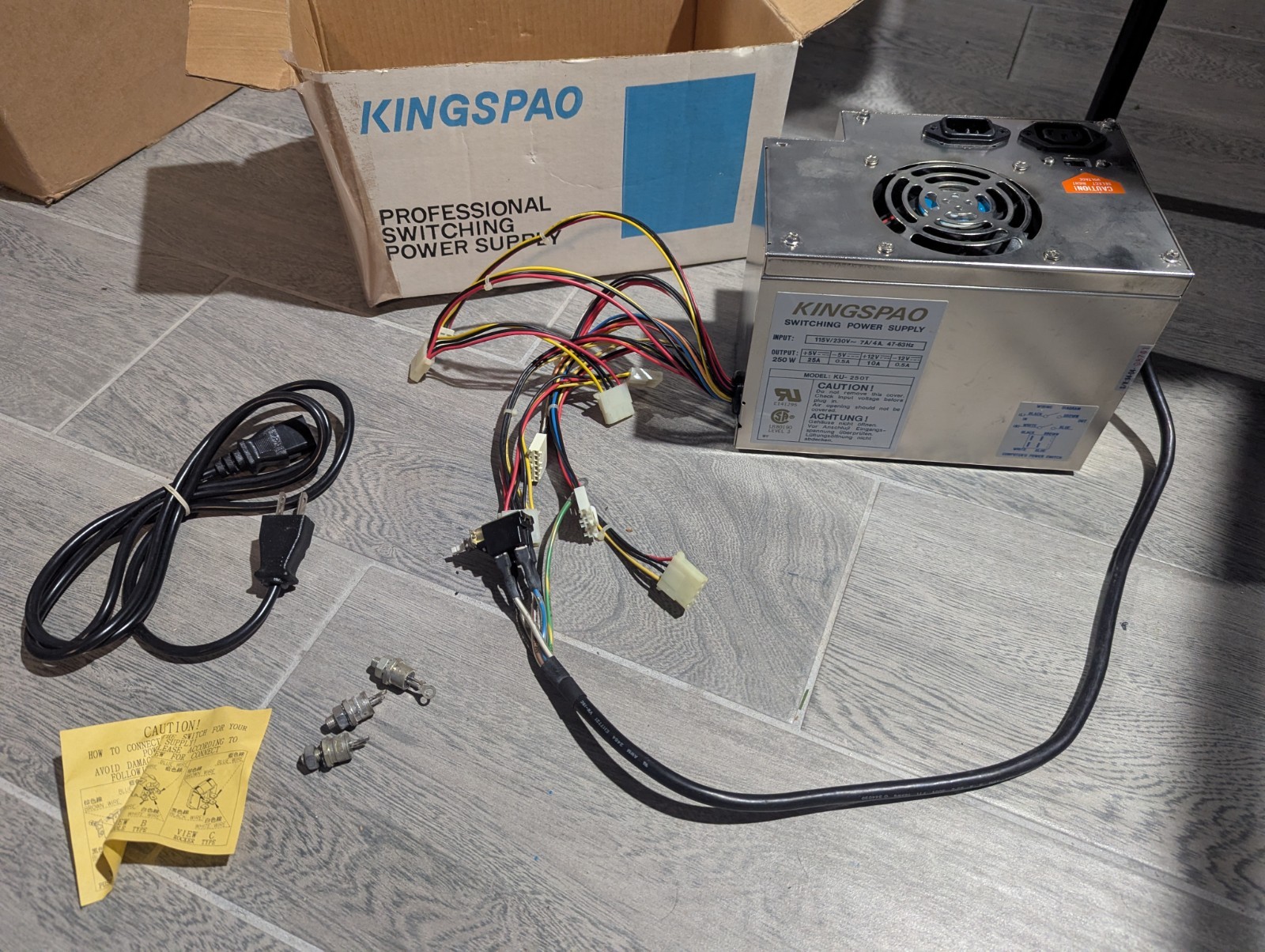 KINGSPAO KP-250T Switching Power Supply 250W 115/230v Power Tested
