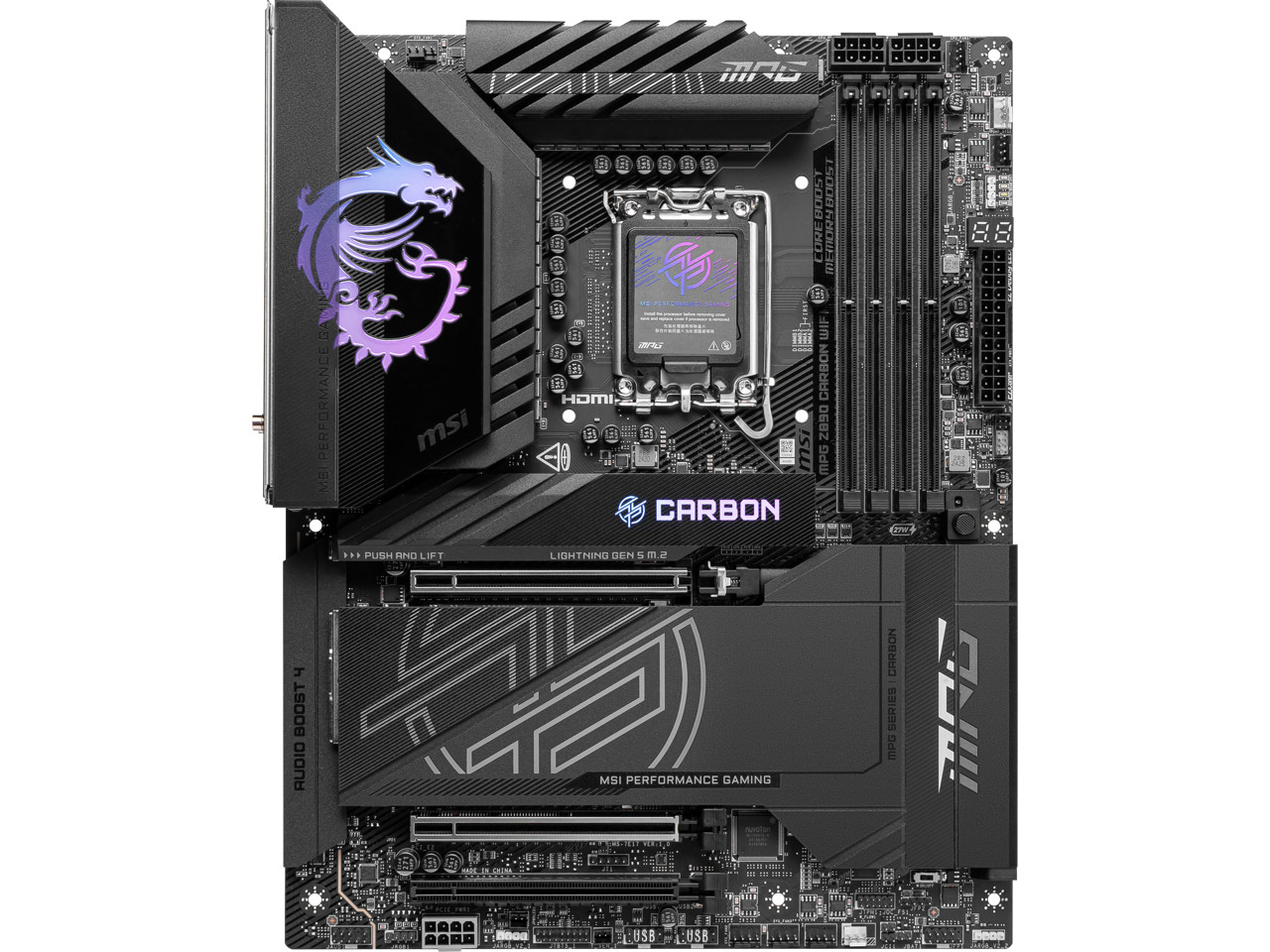 MSI MPG Z890 CARBON WIFI LGA 1851 Intel Z890 SATA 6Gb/s ATX Motherboard