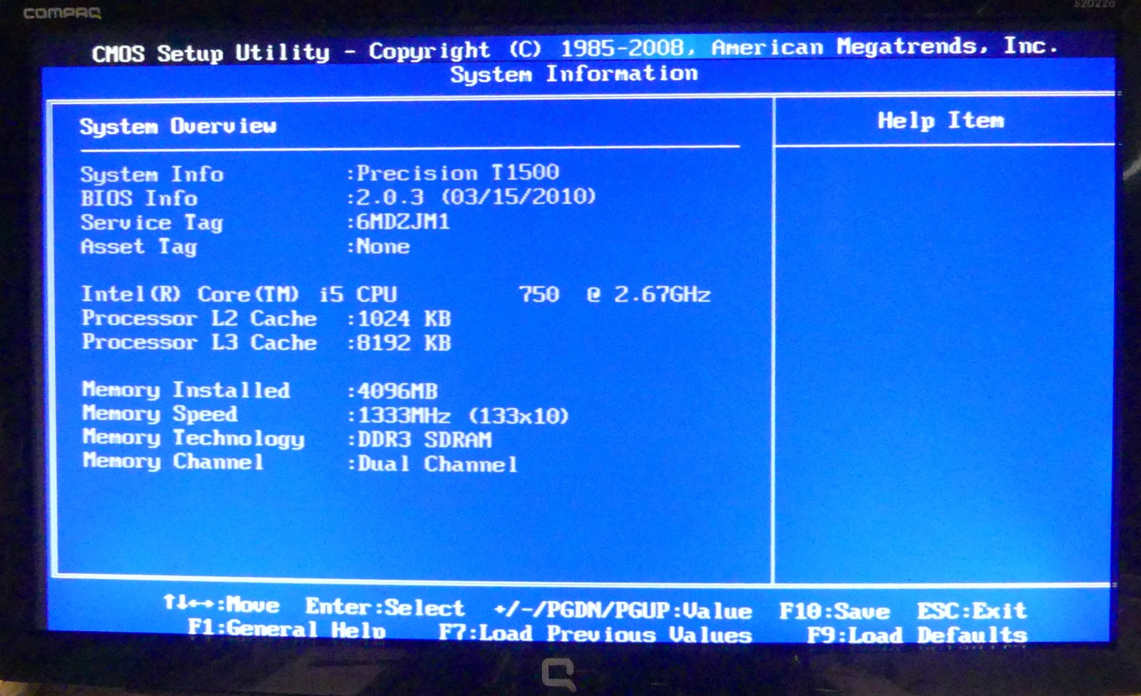 Dell Precision T1500 Motherboard i5 2.67 GHz.