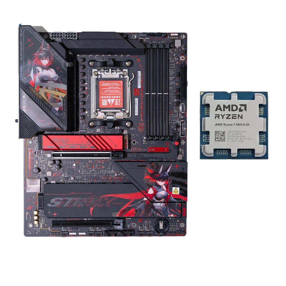 AMD Ryzen 7 9800X3D + ASUS ROG STRIX X870-H Gaming AM5 DDR5 Gaming Motherboard