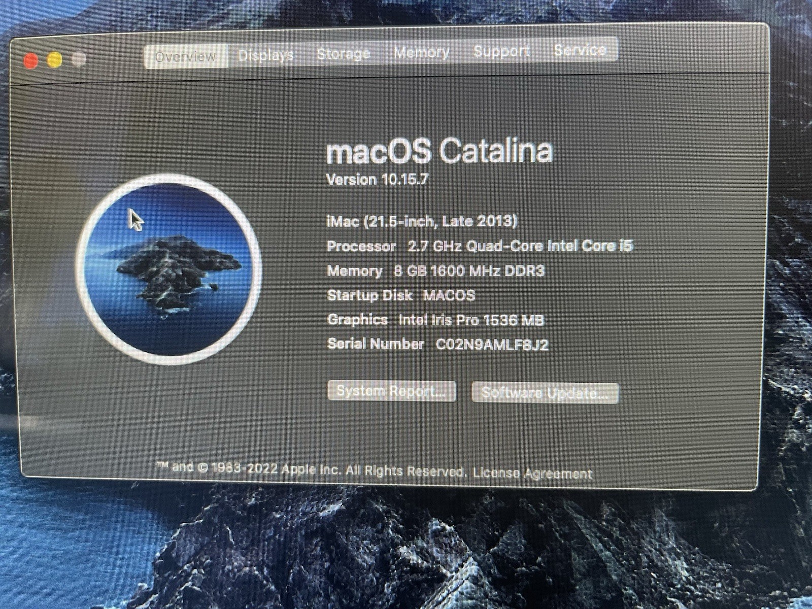 APPLE iMac 21.5″ Late 2013 A1418 Logic Board intel Quad-Core i5 2.7 Ghz Iris GPU