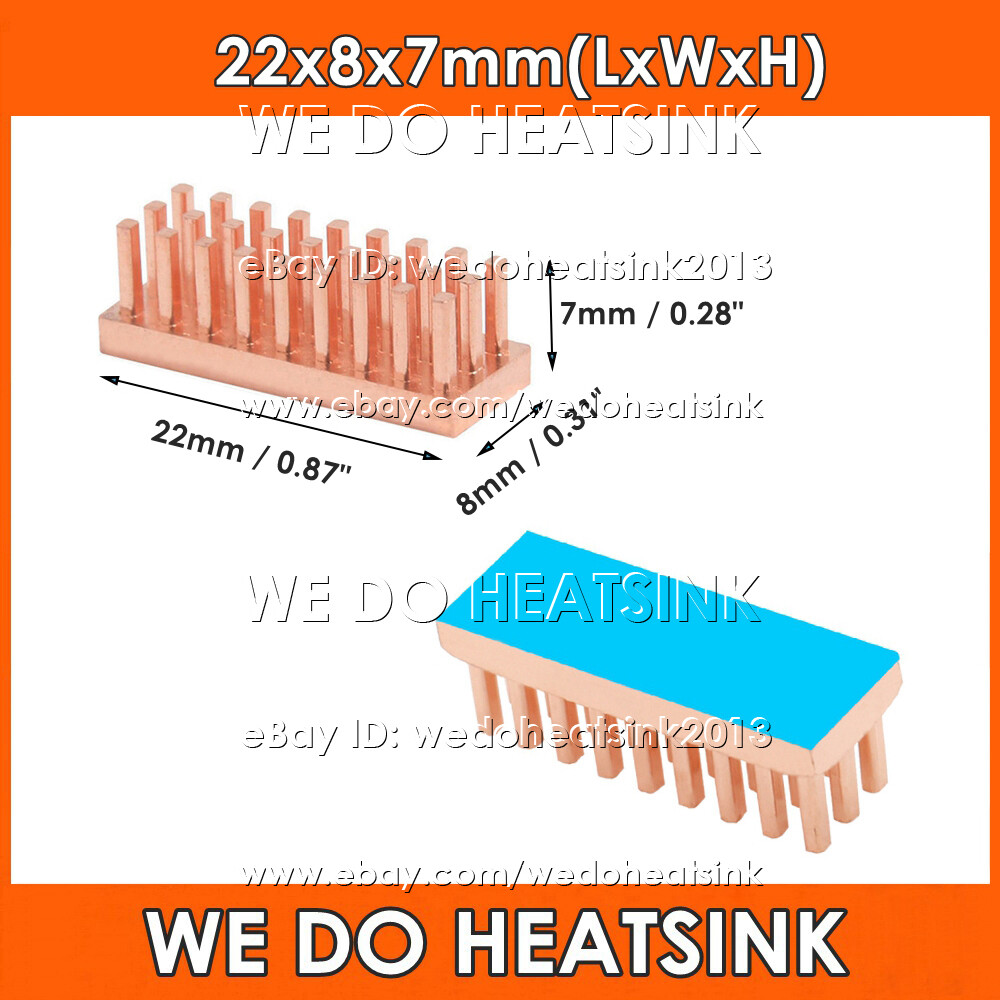 Copper Heatsink Kit With Thermal Tape for Laptop GPU CPU VGA Chip Computer IC