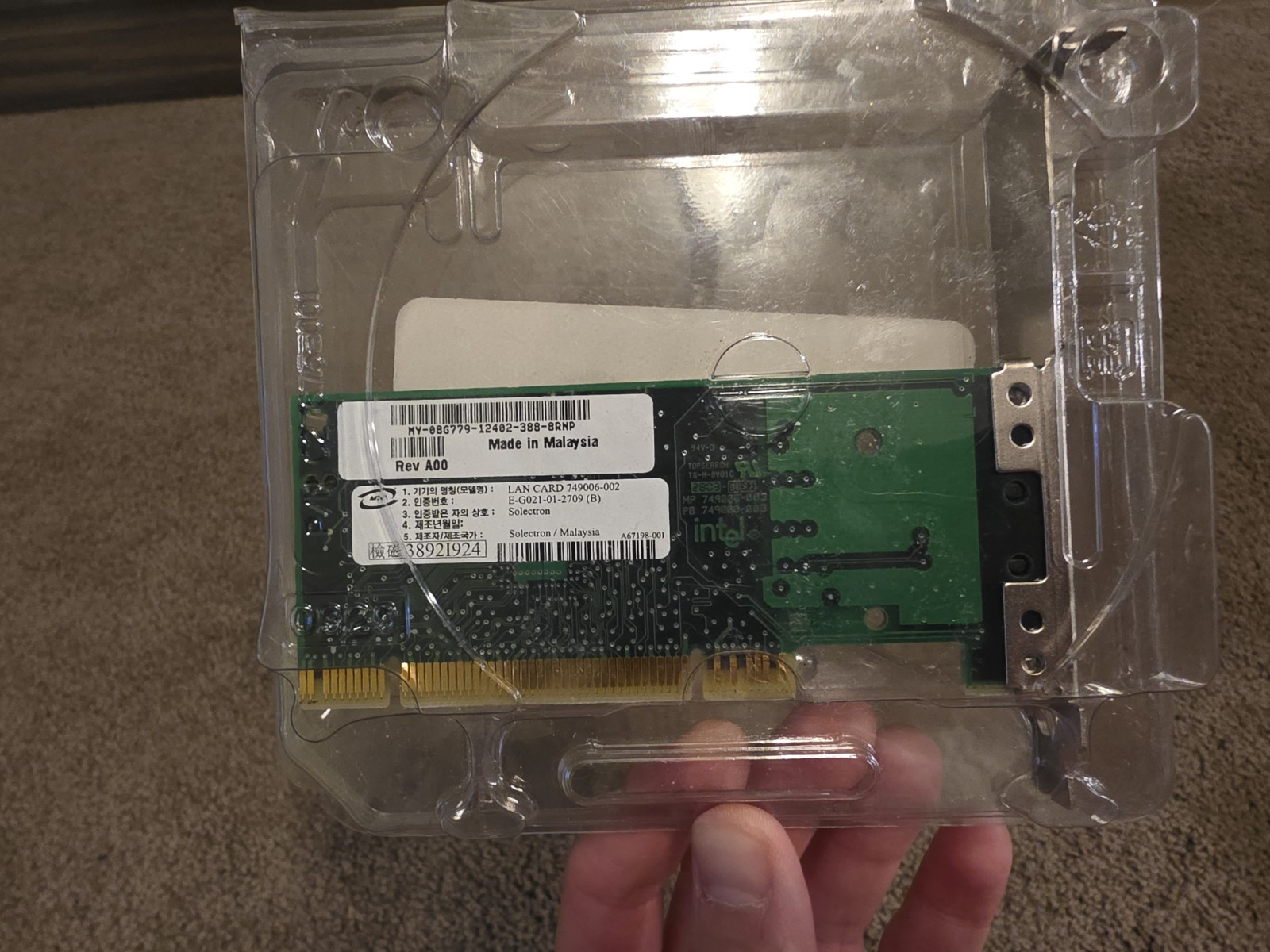 Solectron 749006-002 E-G021-01-2709 (B) PCI Fast Ethernet Lan Card ( Malaysia)