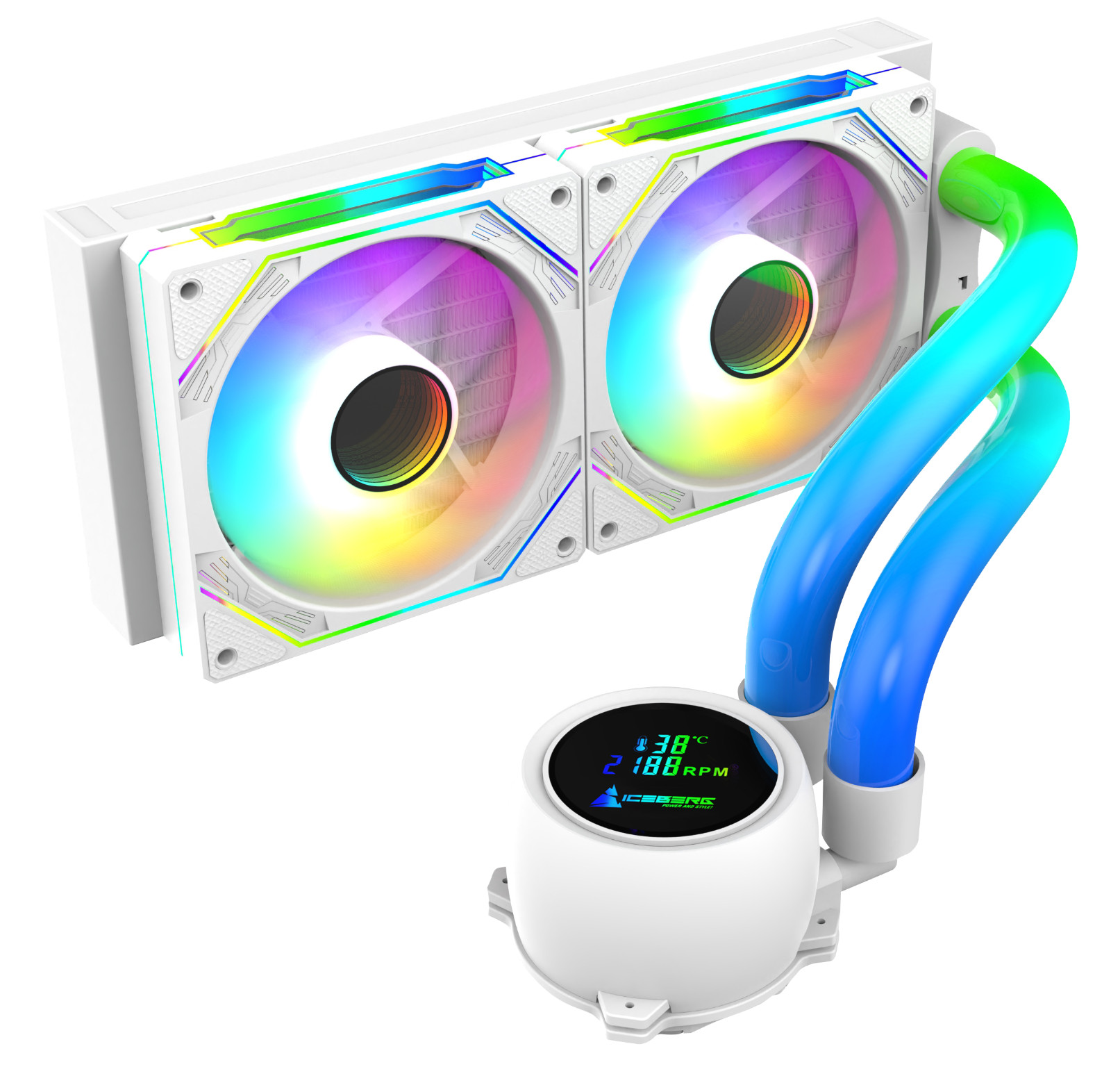 CPU 240mm aRGB PC Gamer Liquid Cooling system Iceberg Maximus 240 AMD & Intel W