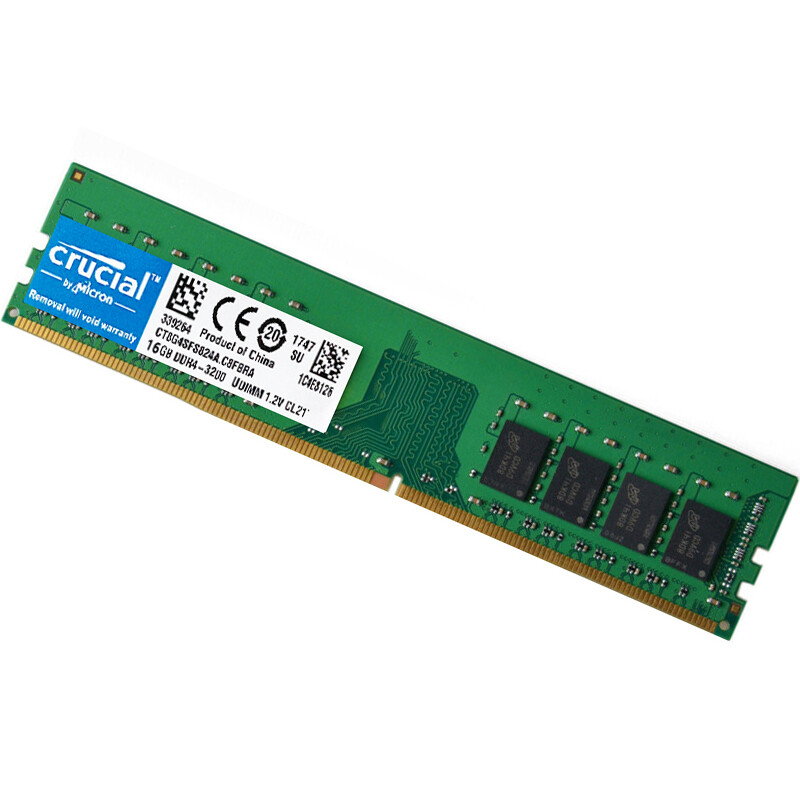 Crucial DDR4 16GB 3200Mhz PC4-25600 288pins Desktop Memory Dimm Ram 1x16GB