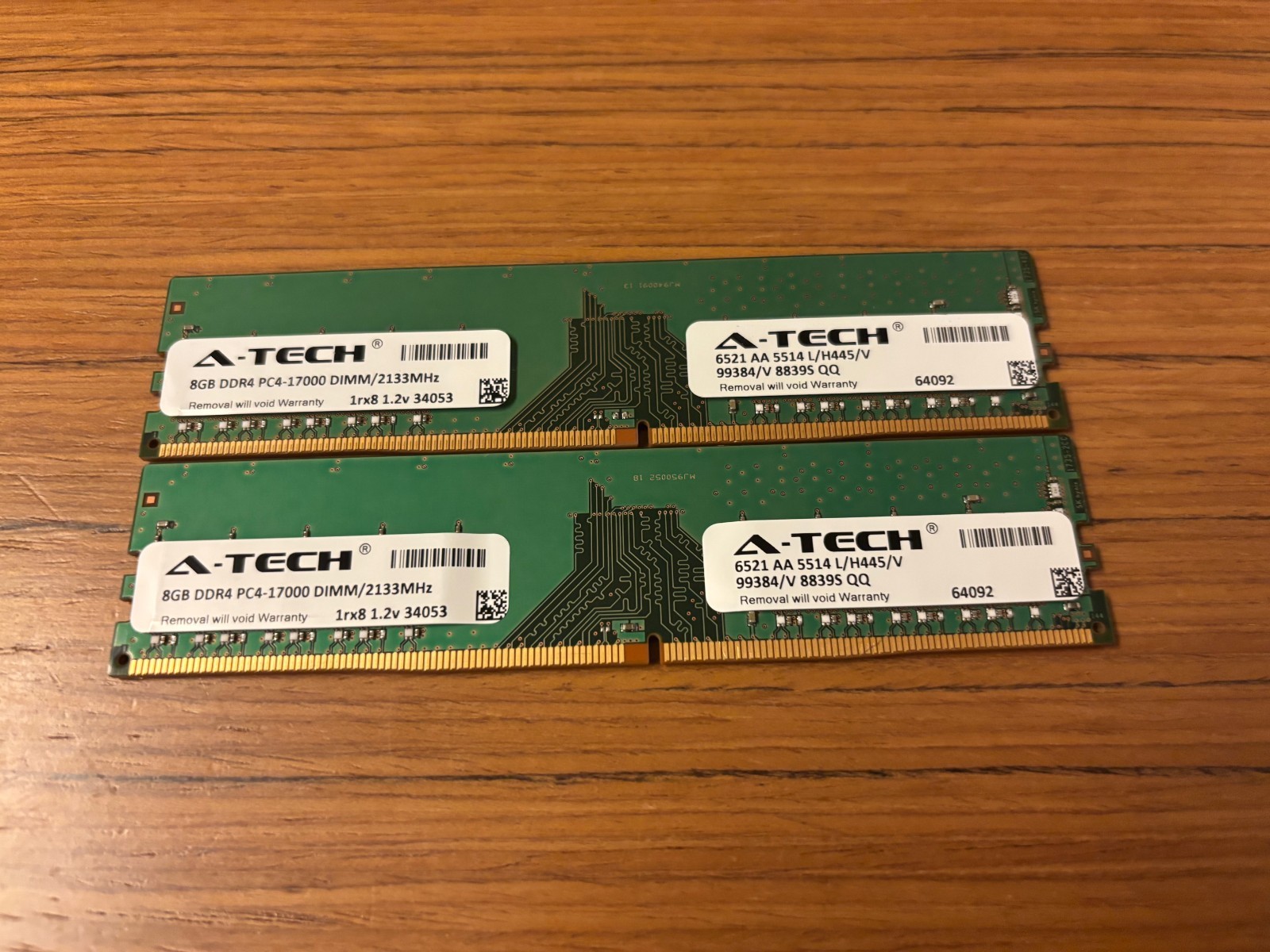 A-TECH 16GB 2x8GB DDR4 PC4-17000 2133Mhz DIMM