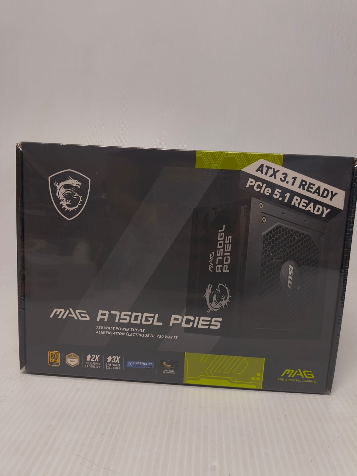 NEW MSI MAG A750GL PCIE5 750W Power Supply ATX 3.1 Ready Pcle 5.1 Ready