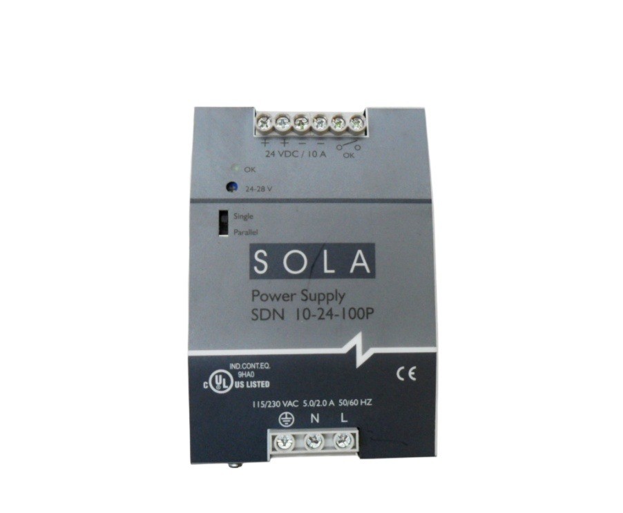 SOLA SDN 10-24-100P POWER SUPPLY 115/230VAC 5.0/2.0A 50/60HZ SDN1024100P