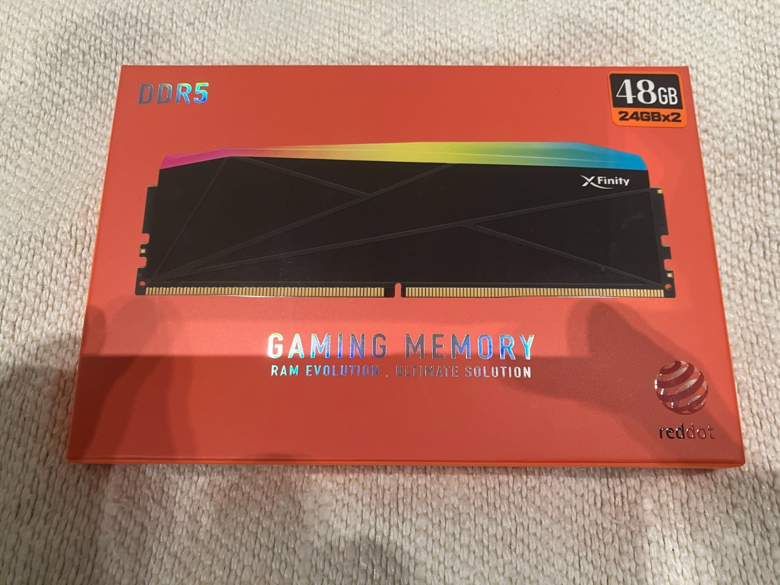 Xvinity V-color manta ddr5-7600 gaming memory red dot 48Gb (2×24) Intel XMP