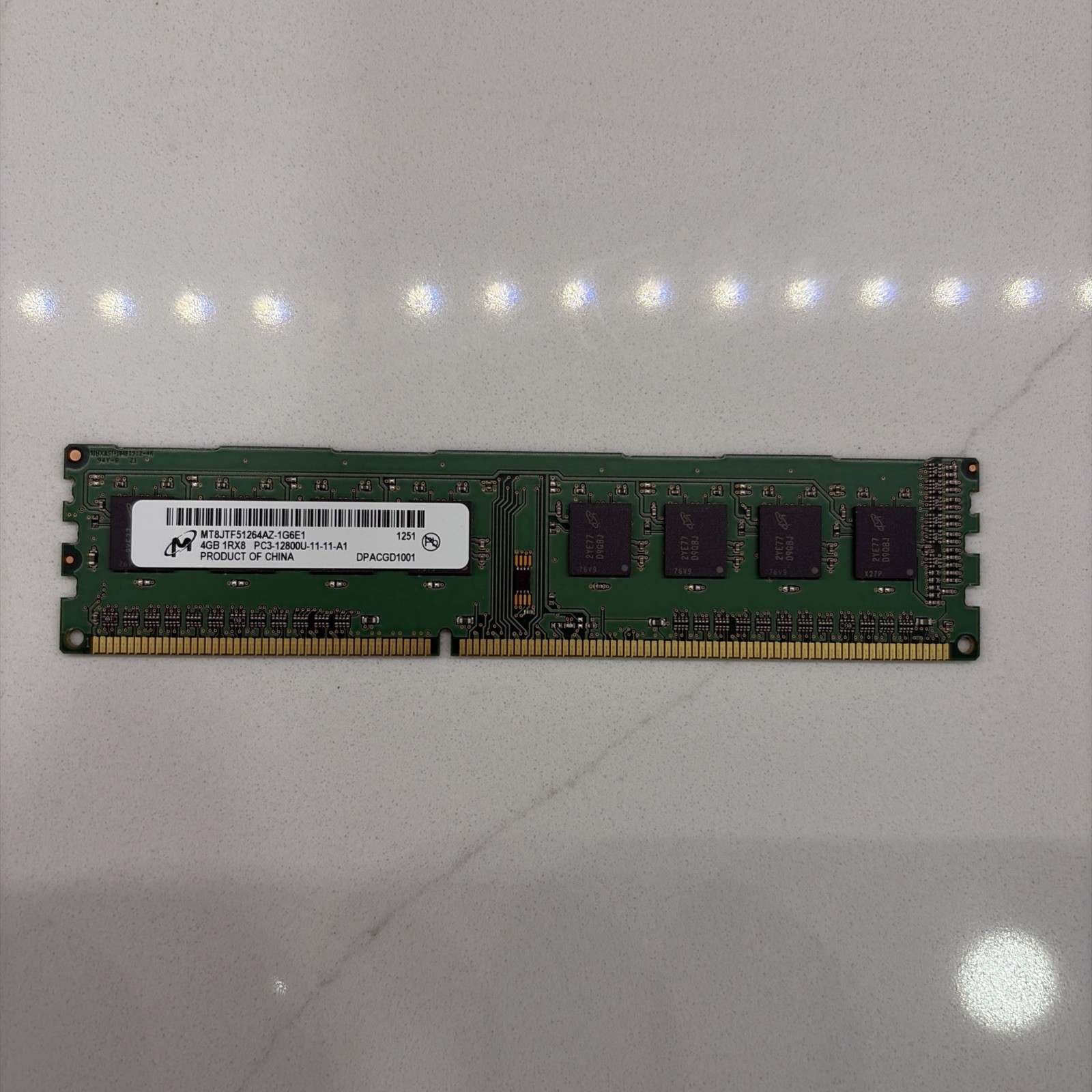 Micron 4GB 1RX8 PC3-12800U-11-11-A1 Memory – MT8JTF51264AZ-1G6E1
