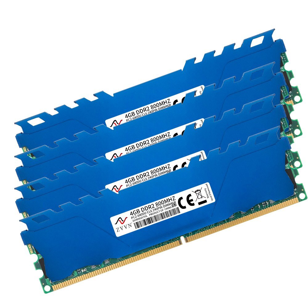 16GB 8GB 4GB DDR2 800MHz PC2-6400U CL6 240Pin intel DIMM Desktop Memory LOT Blue