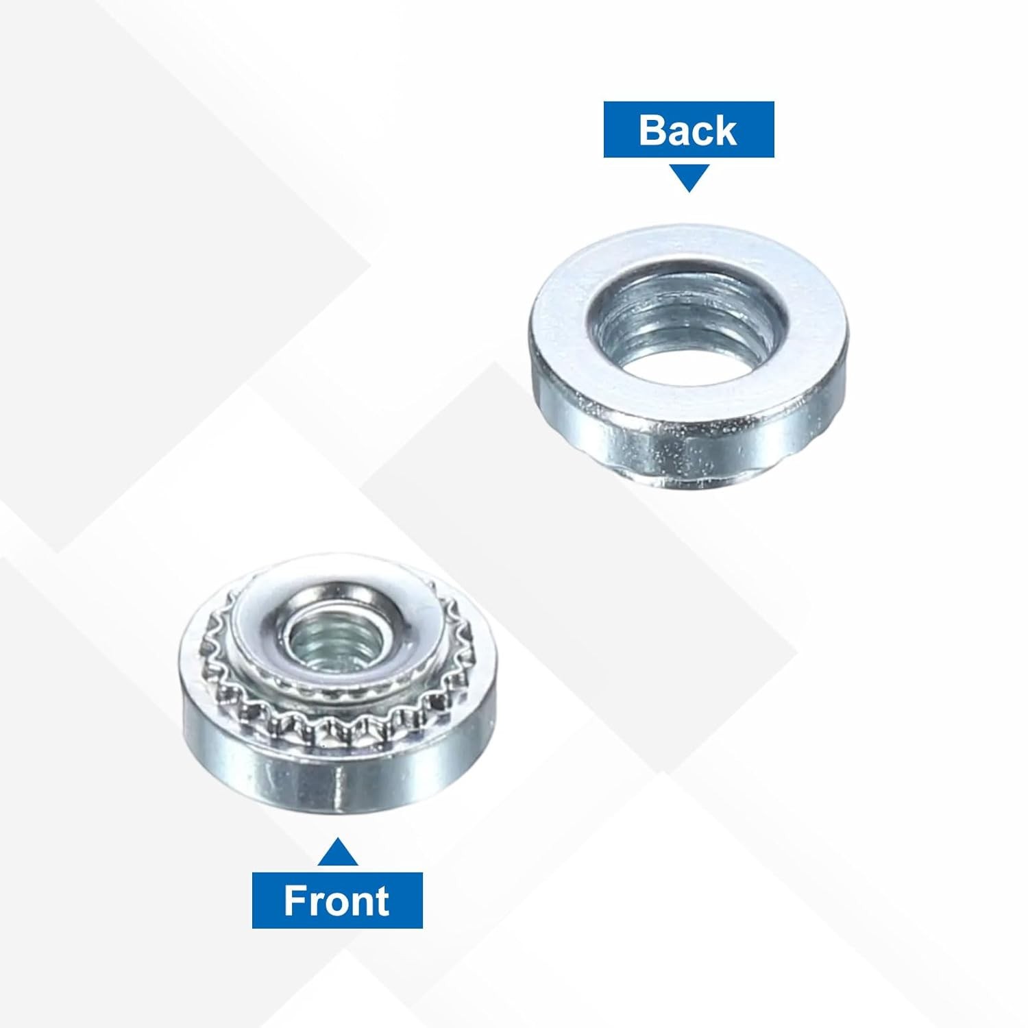 uxcell 360Pcs Self-Clinching Nuts, M2 M2.5 M3 M4 M5 Zinc-Plated Carbon Steel Pre