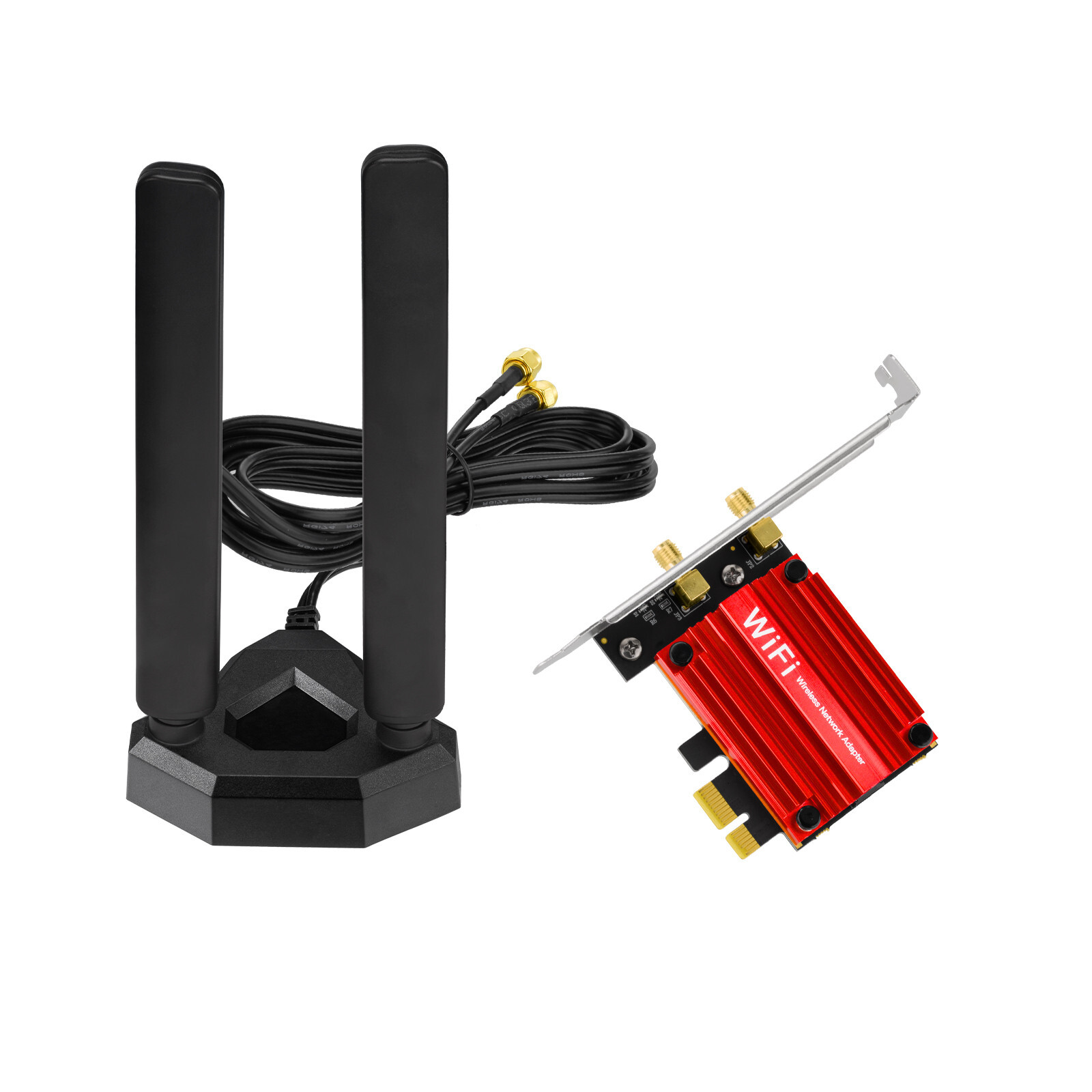 AX210 WiFi 6E PCI-E Network Adapter Card Bluetooth 5.3 Wifi Antenna for Desktop