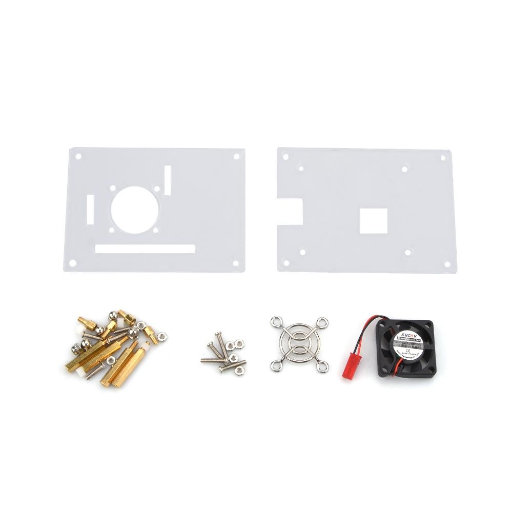 Arcylic Clear Case Box Enclosure Fan Heatsink For Raspberry Pi 3/2 Model B/B+