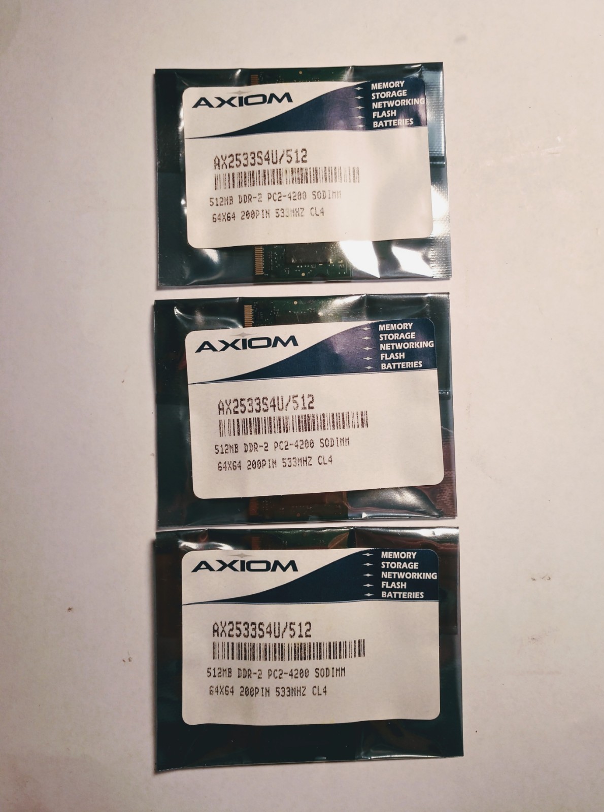 Axiom Memory Solutions 512 MB – SO DIMM 200-pin -DDR2 PC2-4200 (AX2533S4U/512)