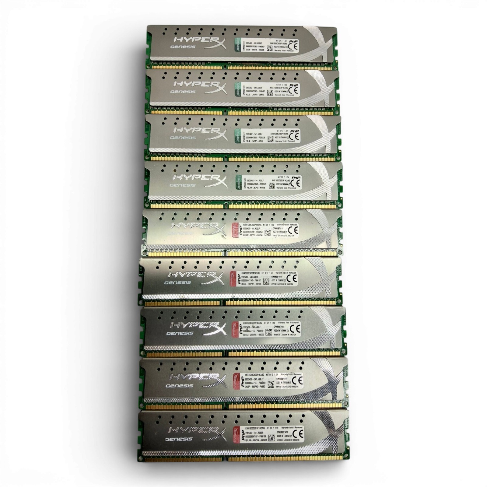 Lot 9 x Kingston HyperX 4GB DDR3 1600MHz PC3-12800 CL9 UDIMM Desktop Memory