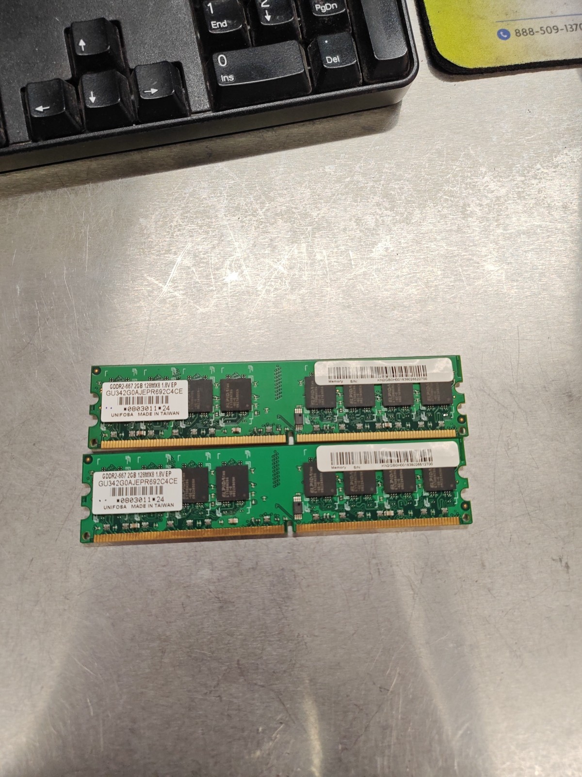 2 UNIFOSA 2GB GDDR2-667 128MX8 1.8V EP – GU342G0AJEPR692C4CE – Memory Module