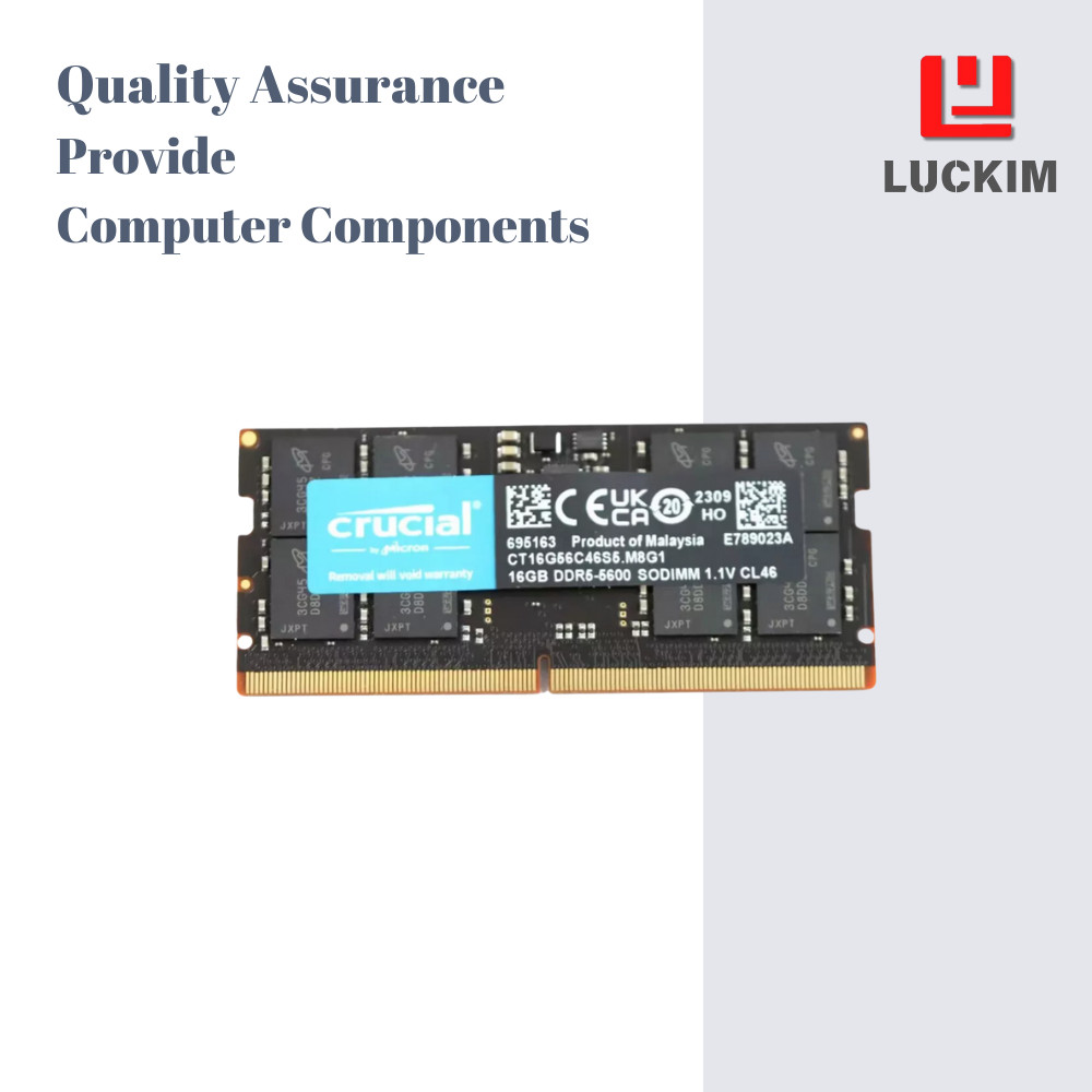 RAM CRUCIAL Laptop DDR5 16GB 5600MHz 1.1V CL46 288 pins single 44800 MB/s.