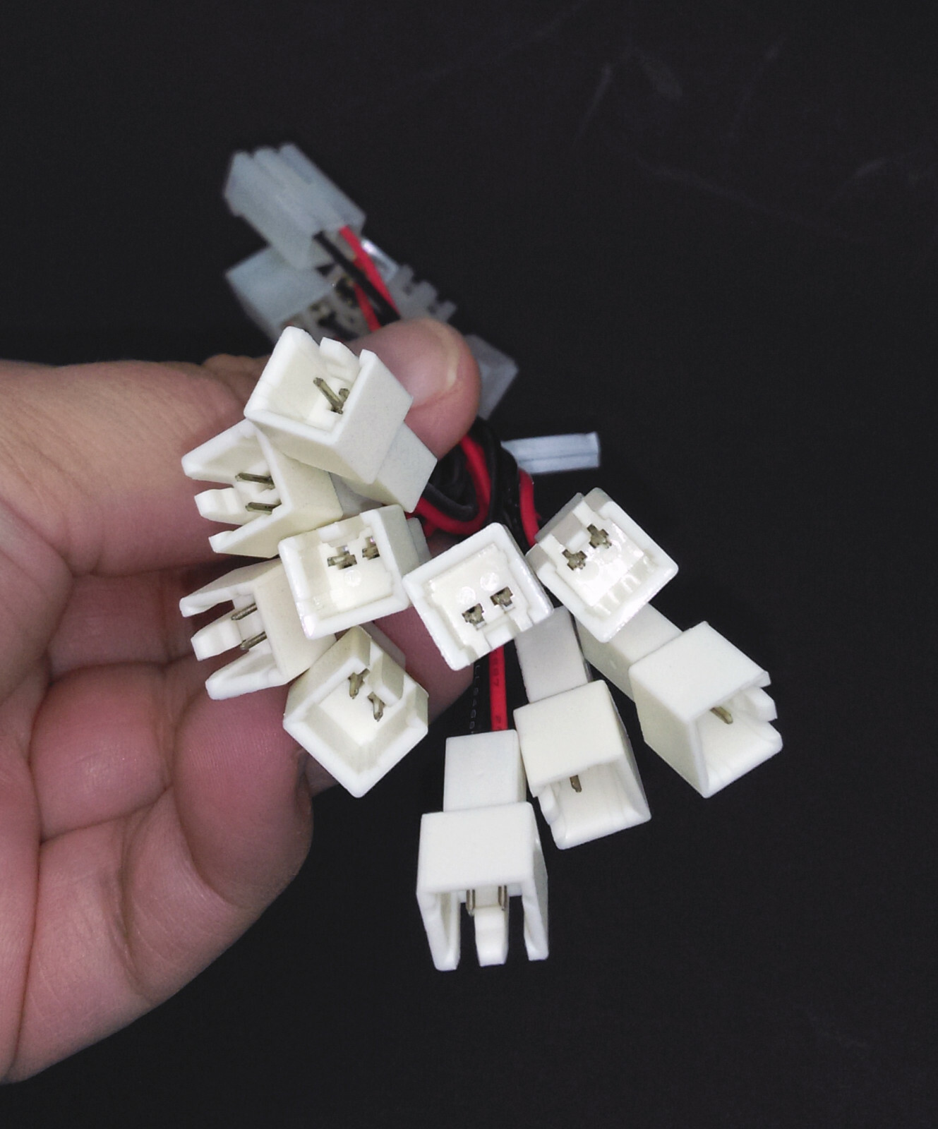 Lot 10: NEW 5in 2-pin Male to 2-pin Female Converter Adapter Motherboard Cables