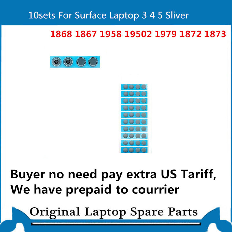 100sets For Surface Laptop 3 4 5 1868 1872 Rubber feet 1873 1979 1950 Sliver