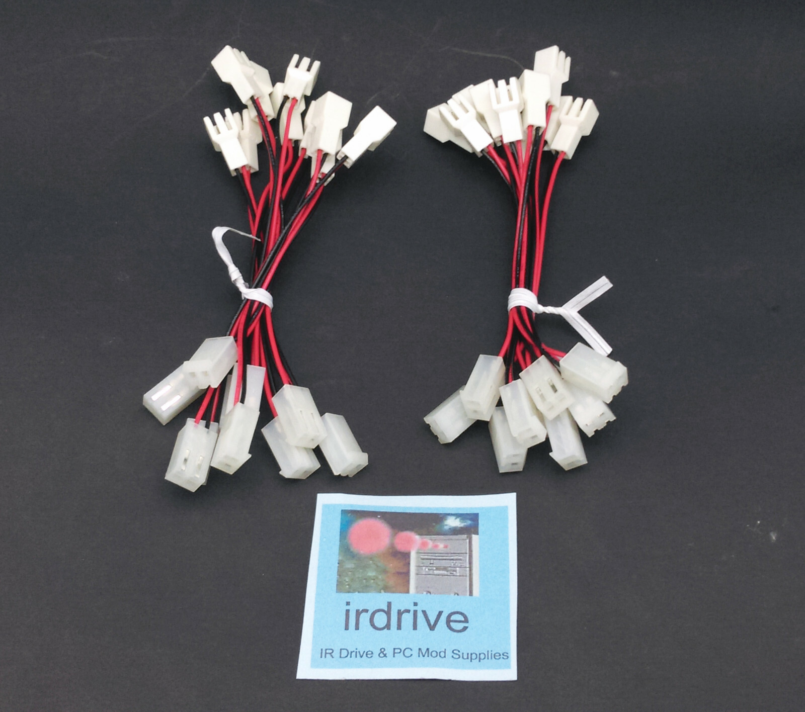 Lot 10: NEW 5in 2-pin Male to 2-pin Female Converter Adapter Motherboard Cables