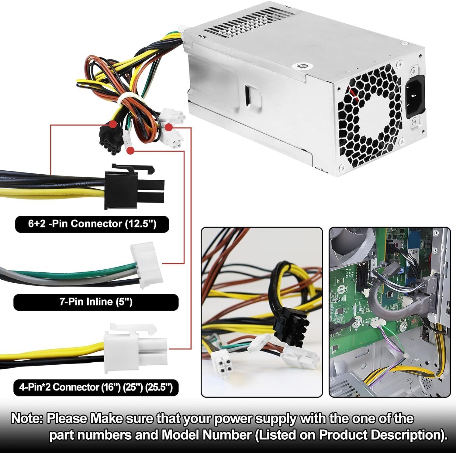 500W PSU Power Supply L77487-001 L89233-001 FOR HP 280 G8 Pro Z2 L77487-003