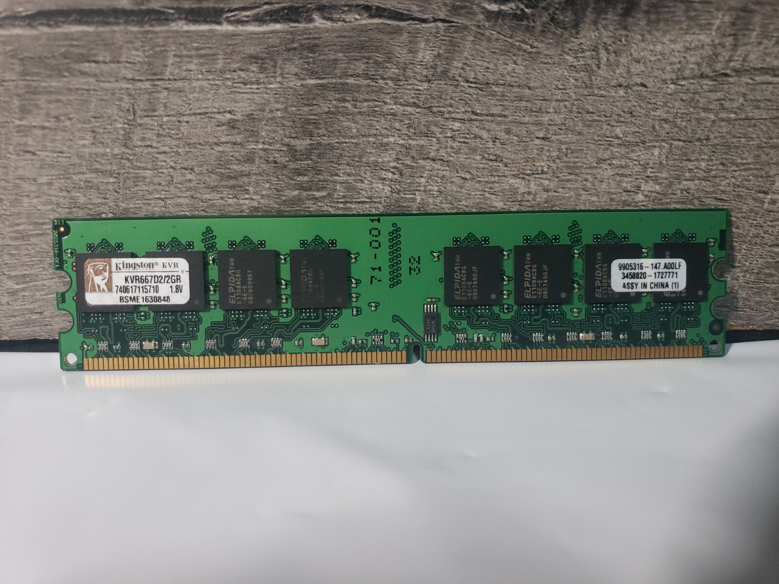Kingston KVR667D2/2GR 1.8V Memory RAM Made In China