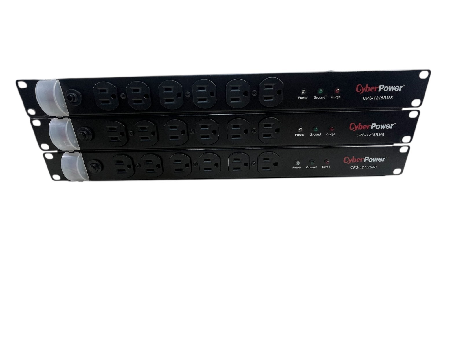 LOT OF 3: CYBER POWER CPS-1215RM RACKMOUNT POWER CENTER – USED