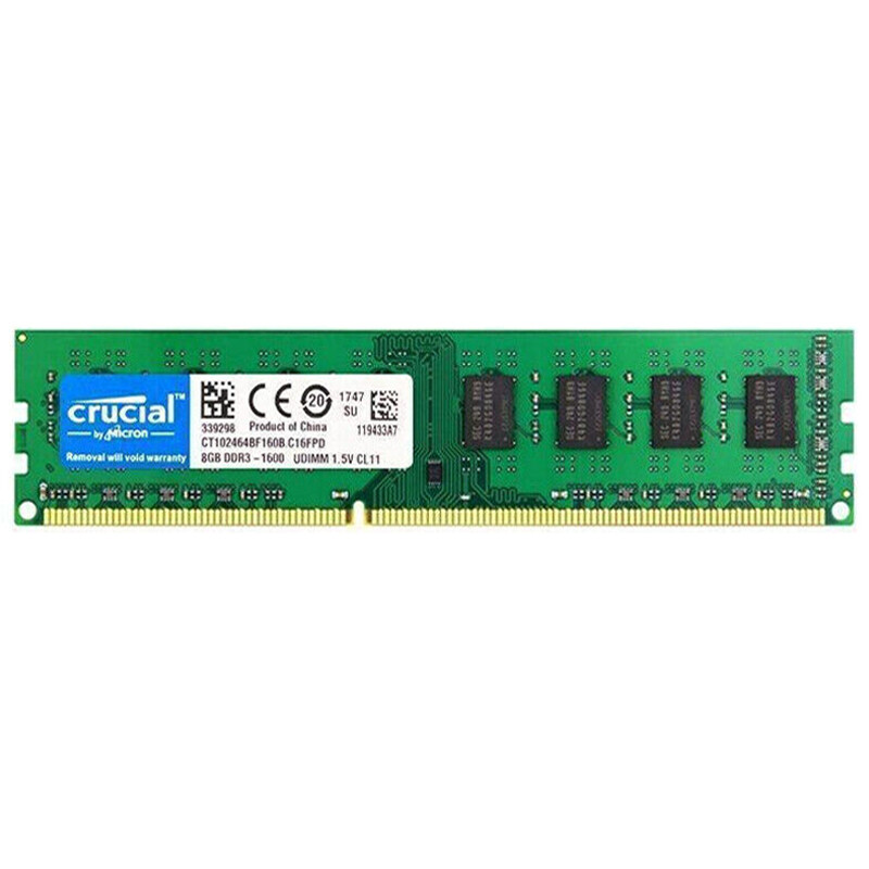 Crucial RAM 16GB Kit (2X8Gb) DDR3 1600 Mhz CL11 DIMM 240-Pin Non-ECC Memory RAM
