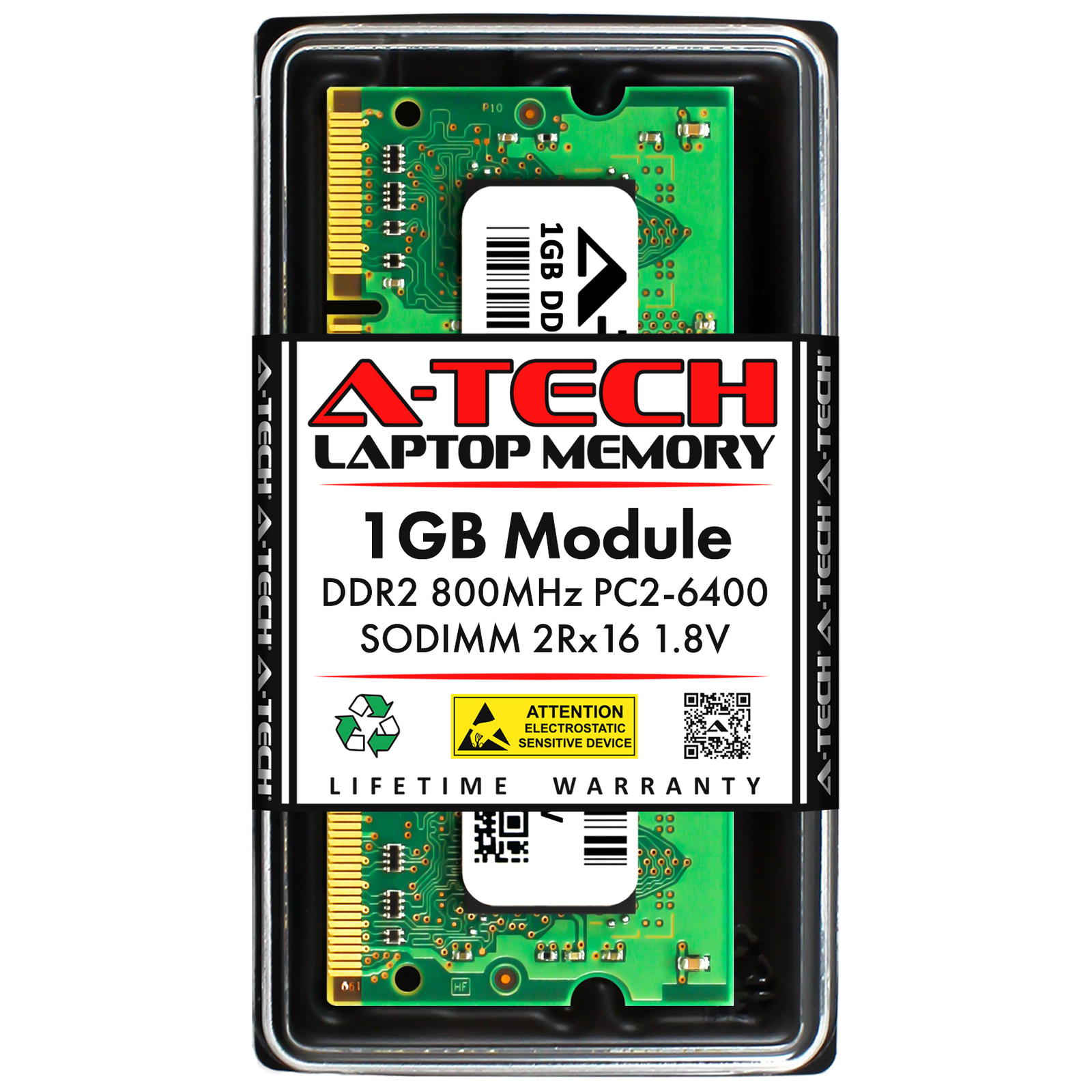 1GB DDR2-800 SODIMM Micron MT8HTF12864HDZ-800H1 Equivalent Laptop Memory RAM