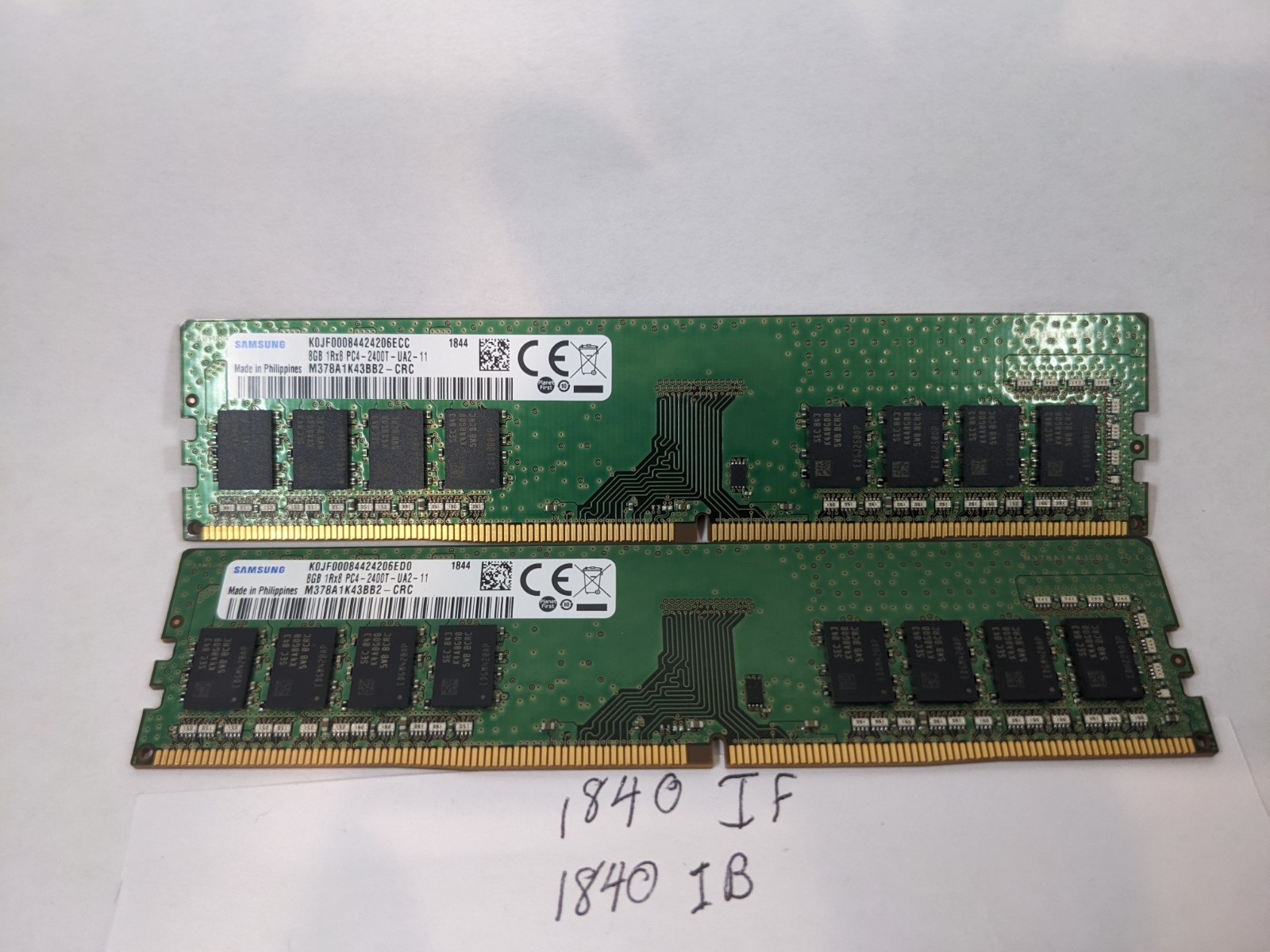 Samsung 8GB PC4-19200 (DDR4-2400) Memory (M378A1K43BB2CRC) LOT