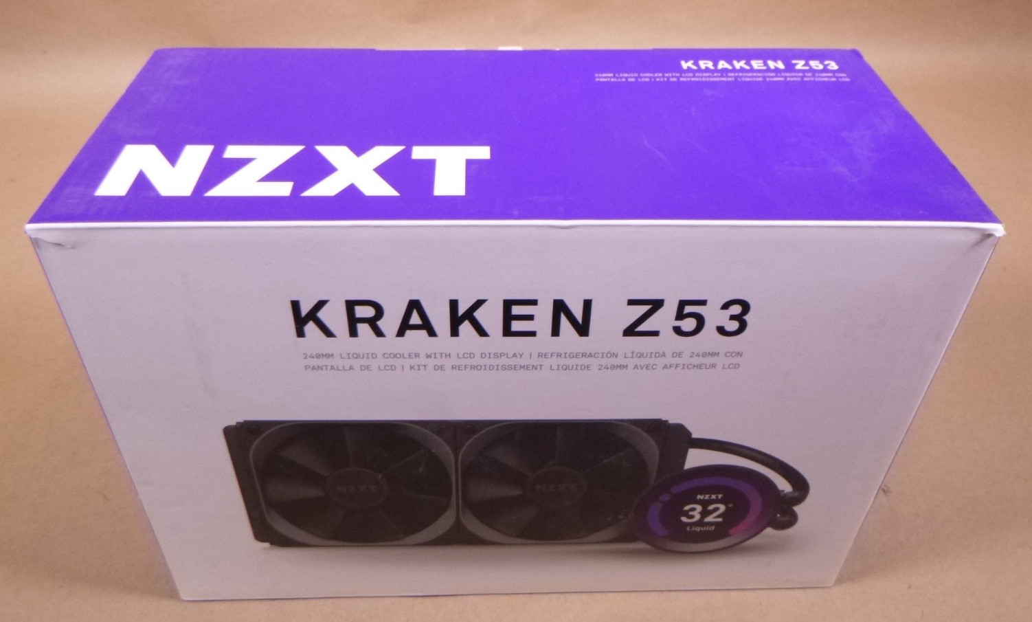 NZXT Kraken Z53 240mm Liquid Cooler With LCD Display RL-KRZ53-01