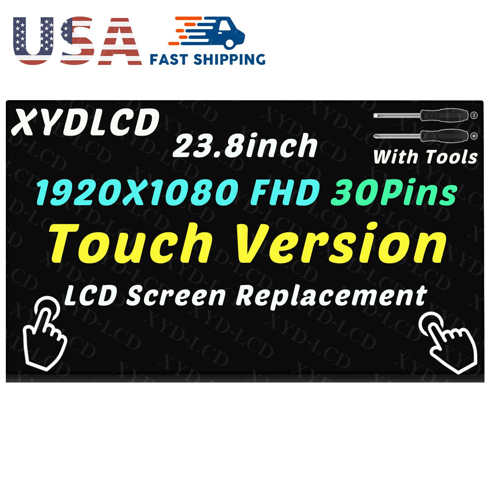 23.8inch for Dell Inspiron 5475 5475-A957WHT AIO W15C001 W15C LCD Touch Display