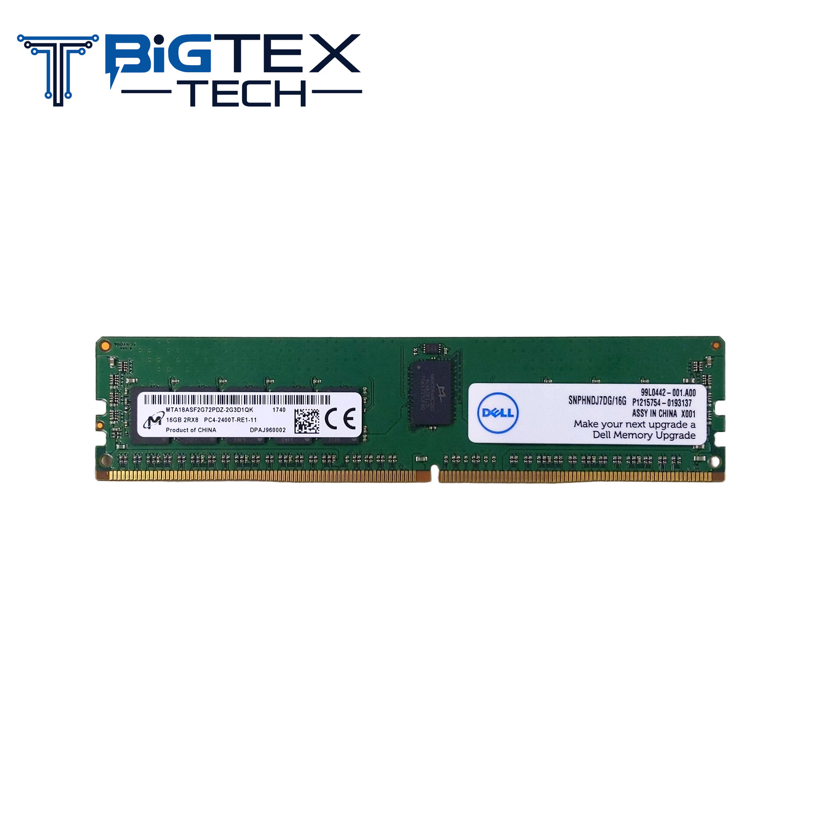 Crucial MTA18ASF2G72PDZ-2G3D1QK 16GB DDR4-2400 ECC RDIMM Dell OEM SNPHNDJ7DG/16G