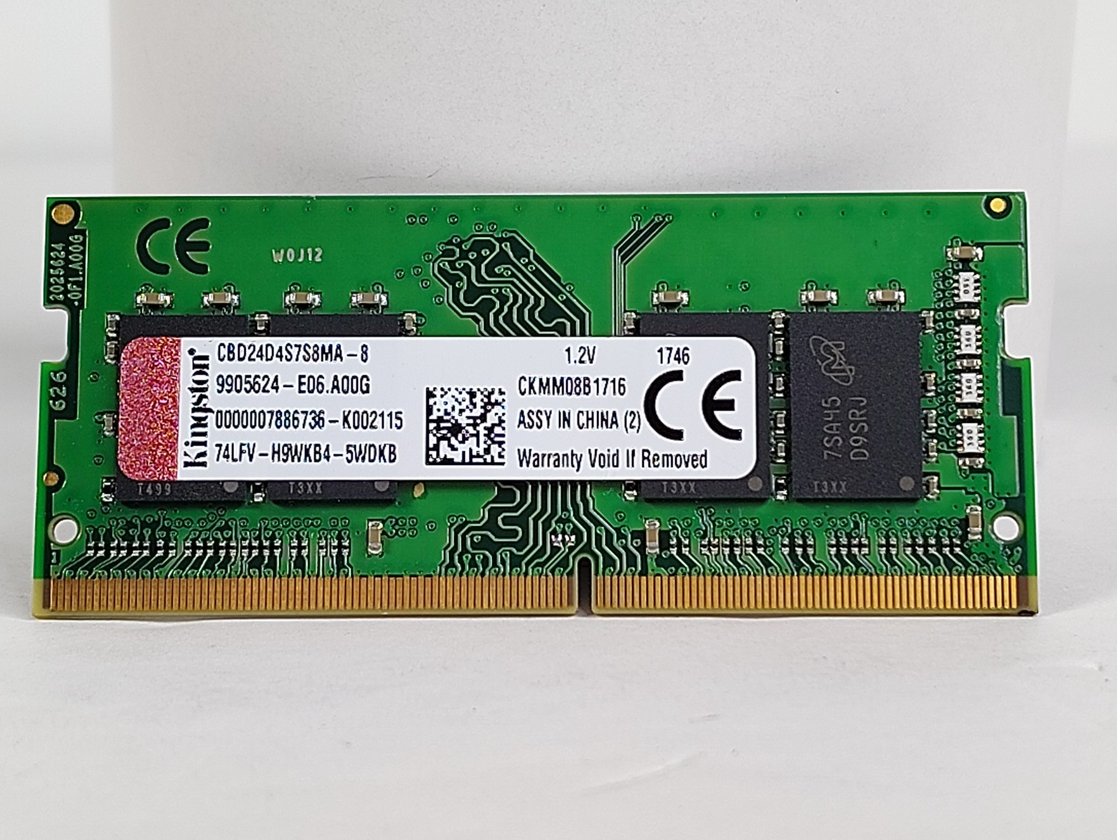 Kingston 8GB DDR4 2400MHz PC4-19200 SO-DIMM Laptop Memory CBD24D4S7S8MA-8