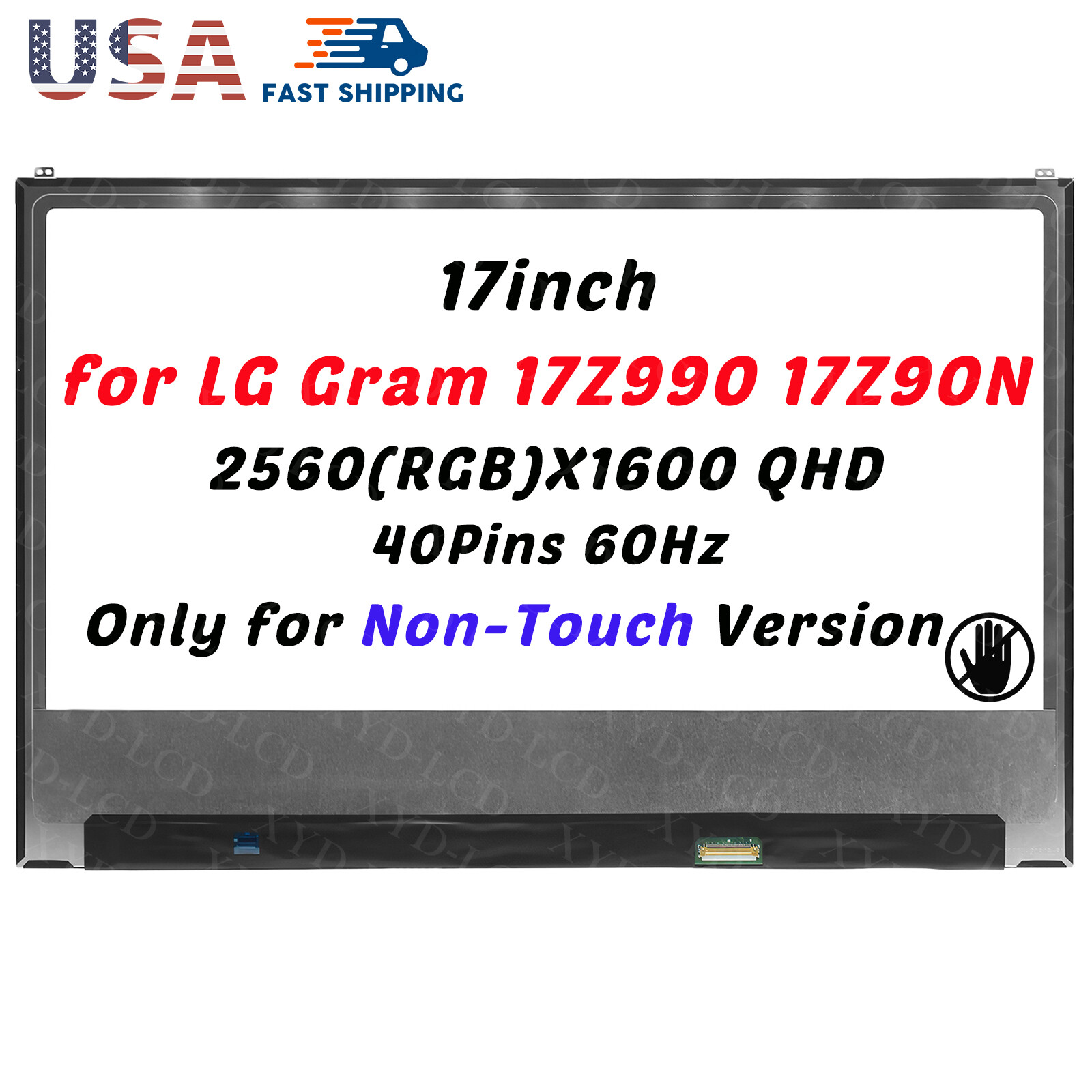 17in LCD Display Screen Replacement for LG Gram 17Z90N-V 17ZB990 17Z90N-V.AA72A8
