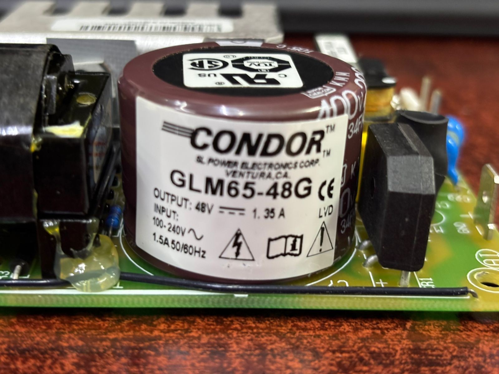 GLM65-48G Power Supplies – Chassis Mount 65W 48V @ 1.35A