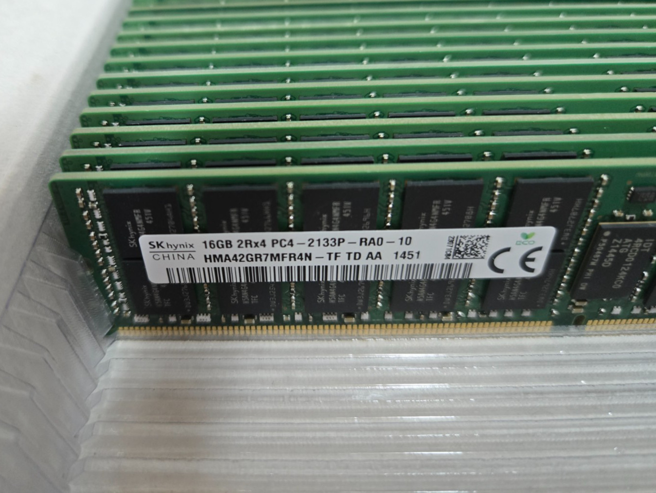 8x SK Hynix HMA42GR7MFR4N-TF 16GB 2Rx4 PC4-2133P ECC REG Server Memory
