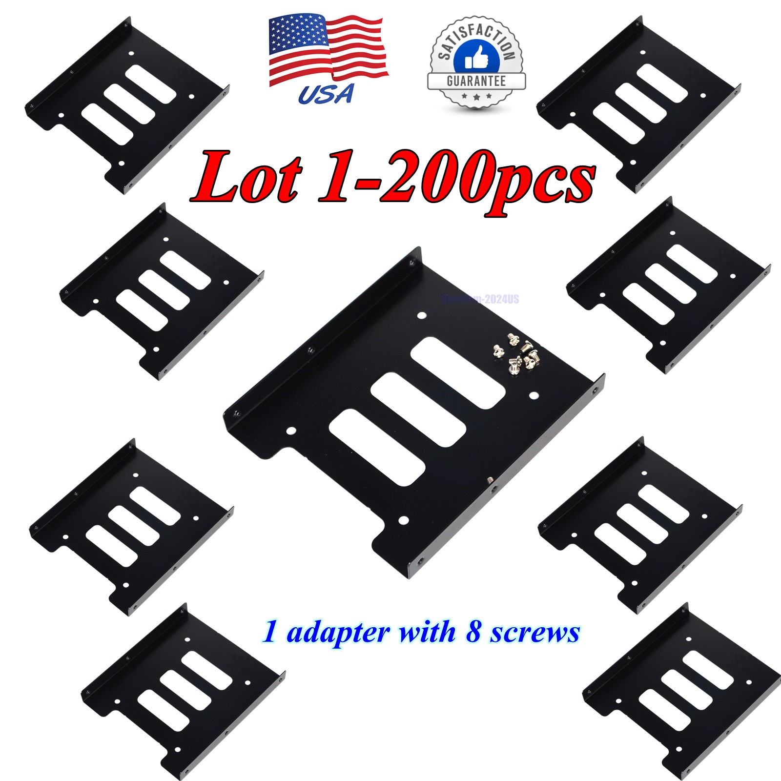 Lot 2.5″ to 3.5″ Bay SSD Metal Hard Drive HDD Mounting Bracket Adapter Dock/Tray