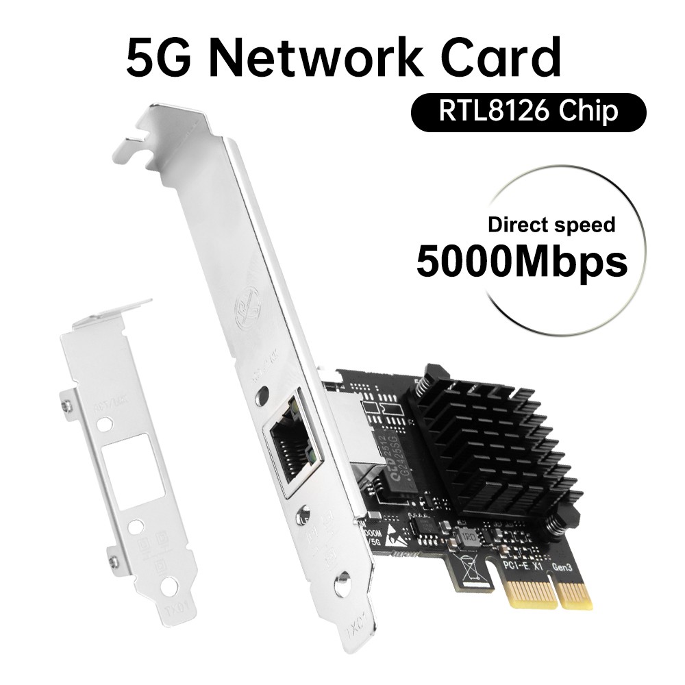 5Gb Base-T Network Card RTL8126 Controller 5Gbe RJ45 Port NIC Card Windows 10/11