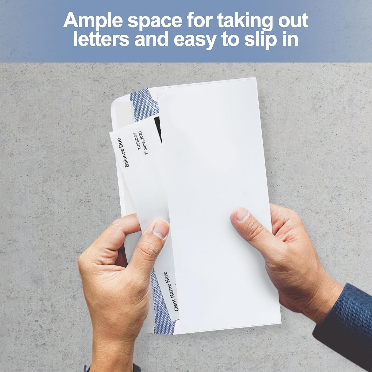 #10 Double Window Security Envelopes Self Seal 500 Count 4 1/8 x 9 1/2 in