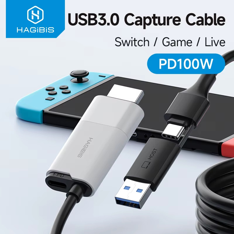USB 3.0 Video Capture Card HDMI to Usb-A/Type-C Capture Cable PD 100W for Quest